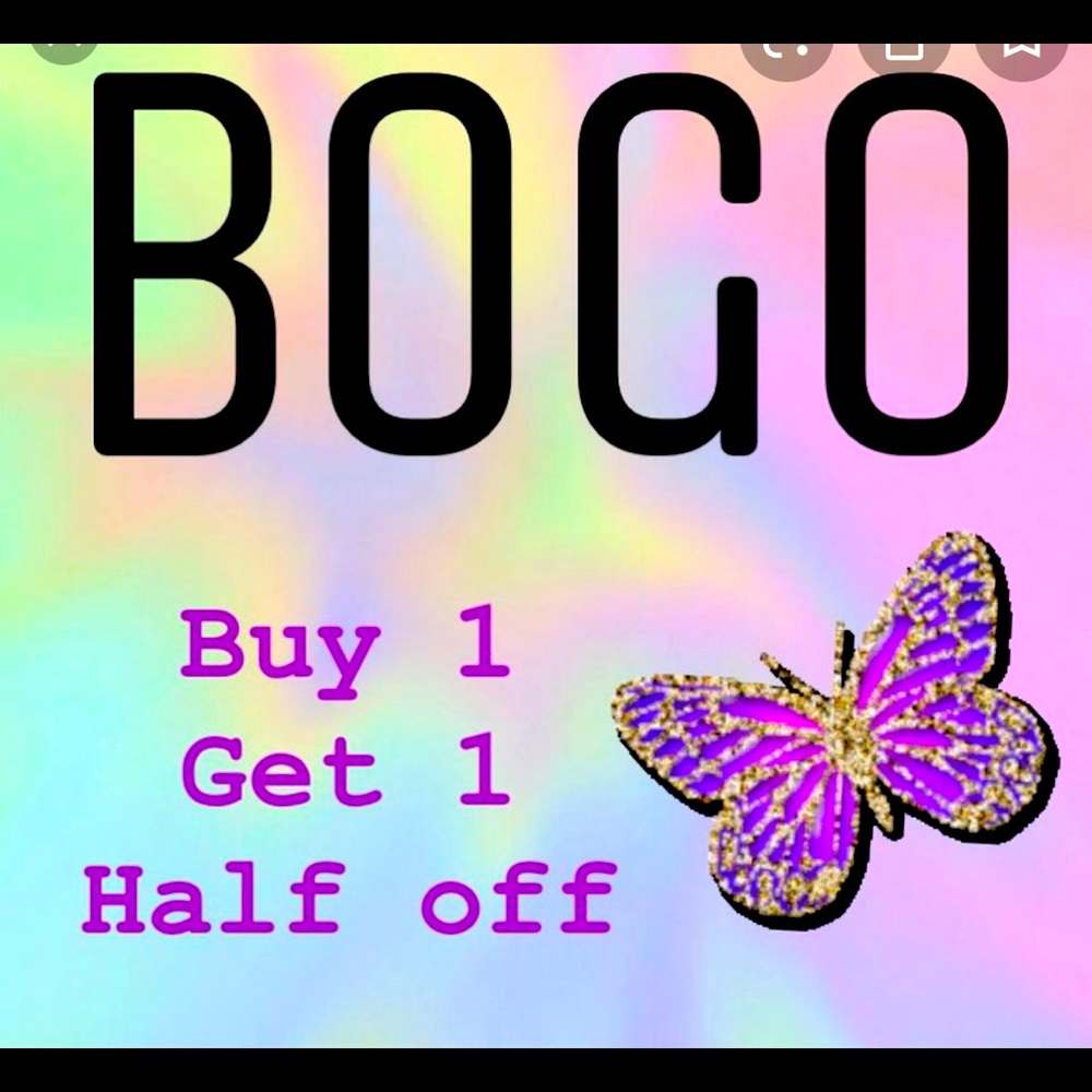 BOGO 50% off all make-up & samples